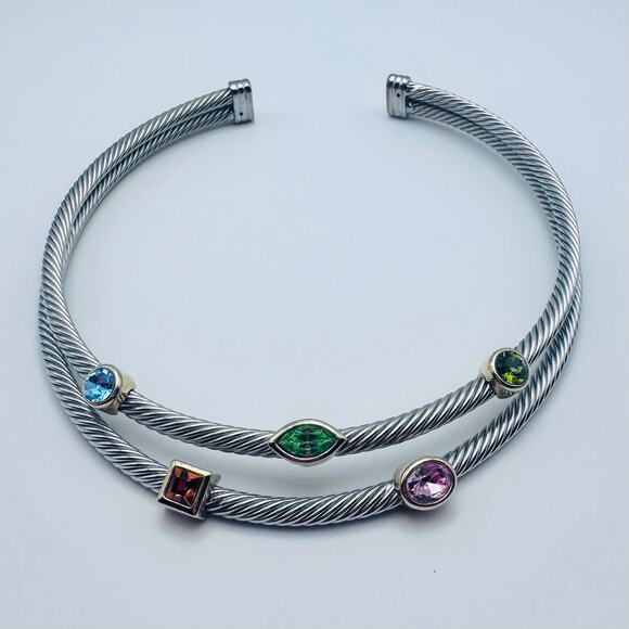 Vintage Multi Stone Coker Style Necklace - Picture 1 of 4